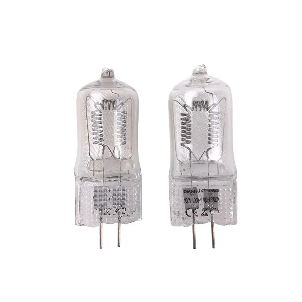 (2-Pack) Omnilux 230V 1000W GX-6.35 3200K Halogen Stage Light Bulb